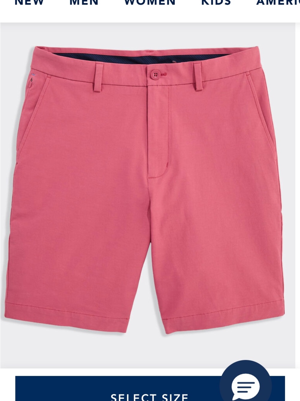 Vineyard Vines Coral On The Go Shorts 36